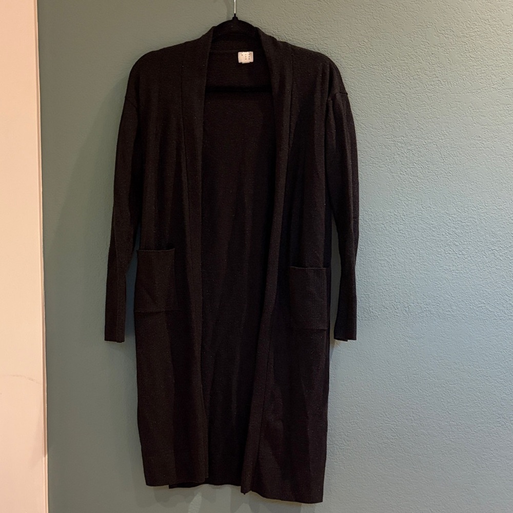 a new day Black Open Front Cardigan